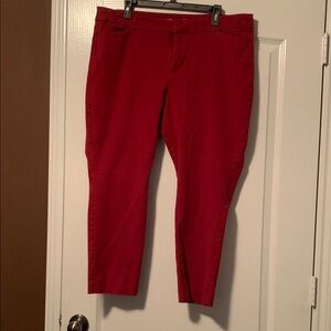 Old Navy Women's Cropped Red Jeans